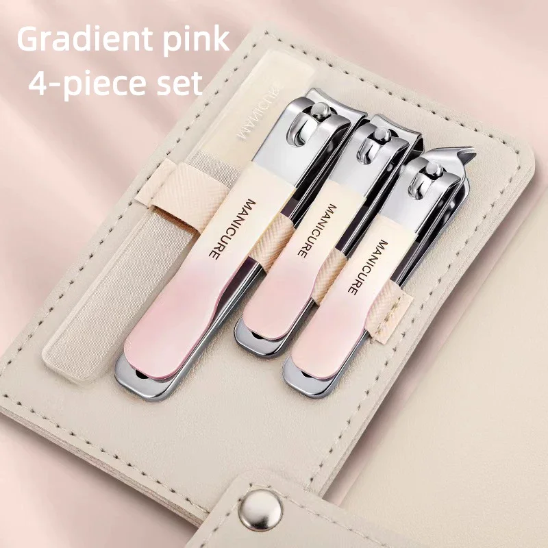 4 Pcs Steel Nail Clipper Manic - Mens Grooming Travel Kit 评论和价格