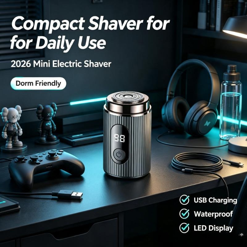 2026 Mini Electric Shaver Port - Mens Grooming Travel Kit 评论和价格