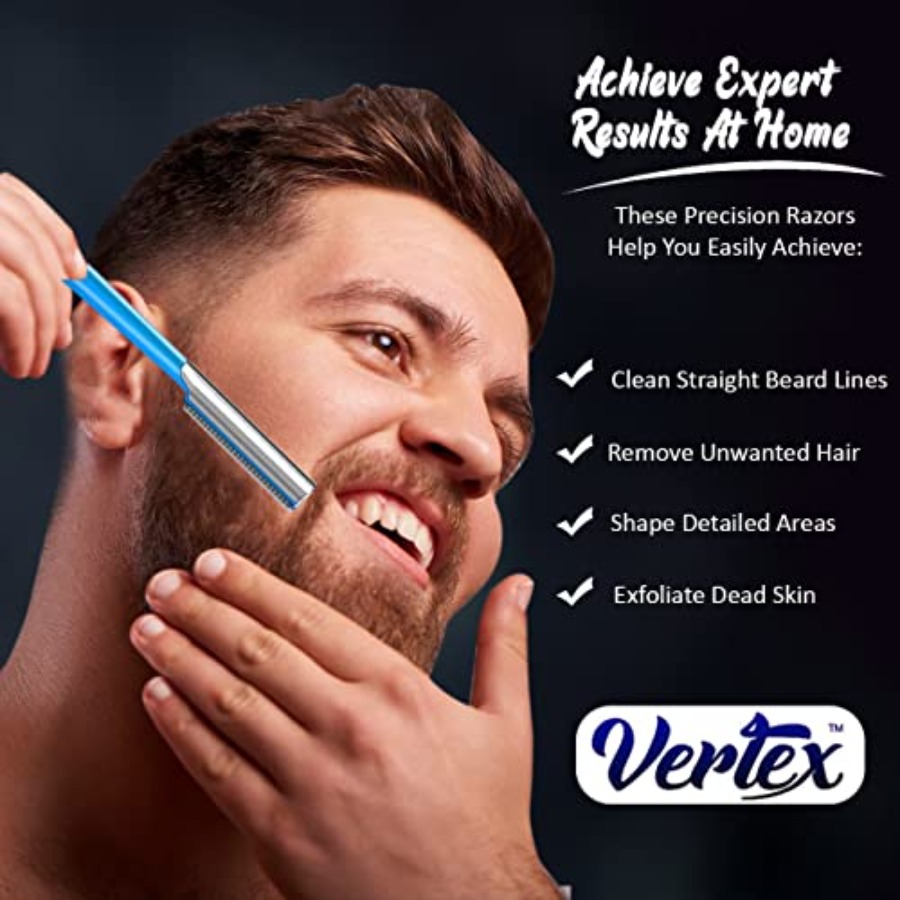 Beard Shaping Razor Tool Musta - Mens Grooming Travel Kit 评论和价格