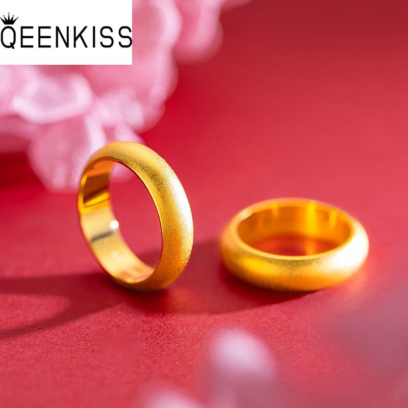 QEENKISS  Gold Matte Ring For  - Men'S Grooming Gifts 评论和价格