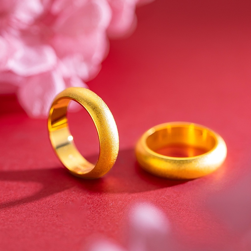 QEENKISS  Gold Matte Ring For  - Men'S Grooming Gifts 评论和价格