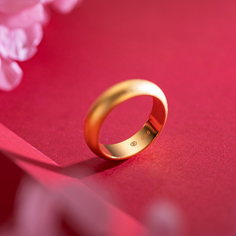 QEENKISS  Gold Matte Ring For  - Men'S Grooming Gifts 评论和价格