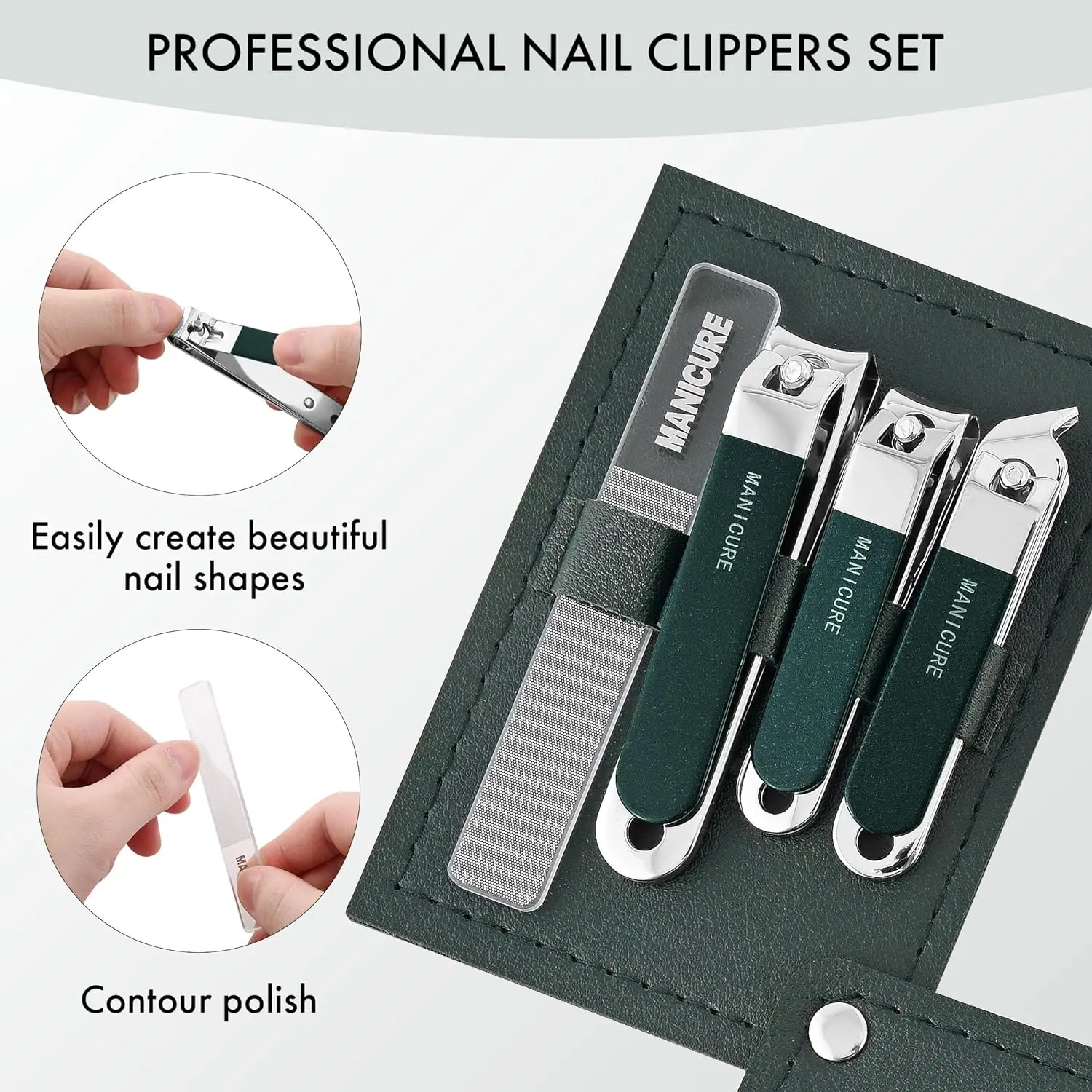 4 Pcs Men/Women Manicure Trave - Mens Grooming Travel Kit 评论和价格