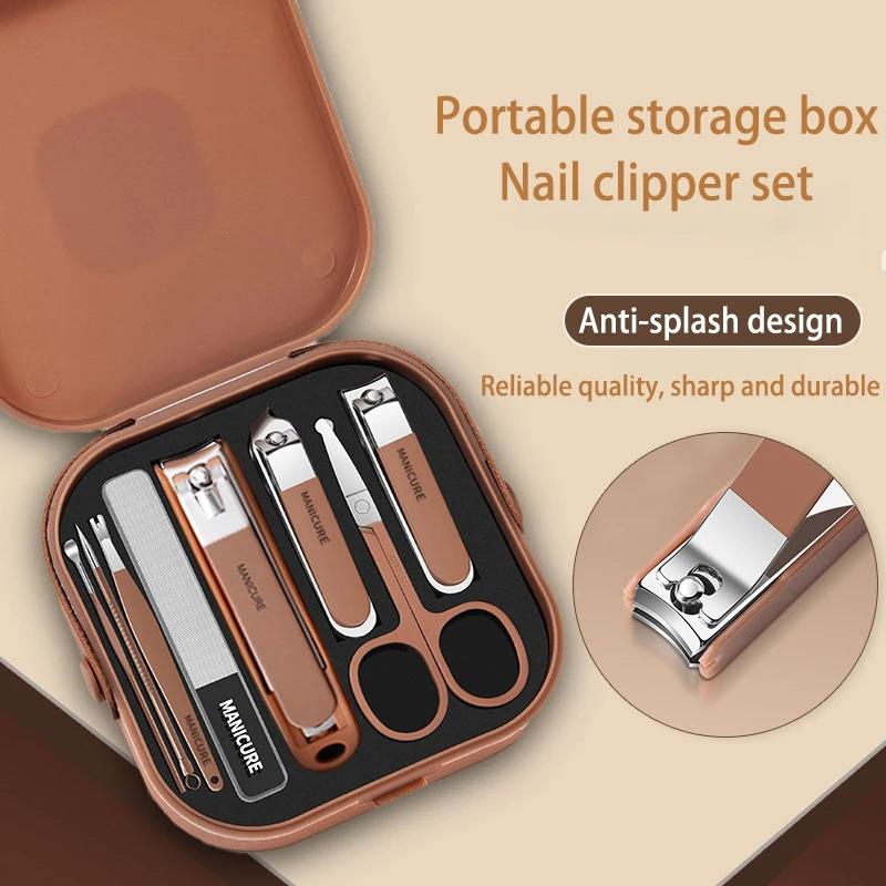 Nail Care Kit Anti-Splatter Ma - Mens Grooming Travel Kit 评论和价格