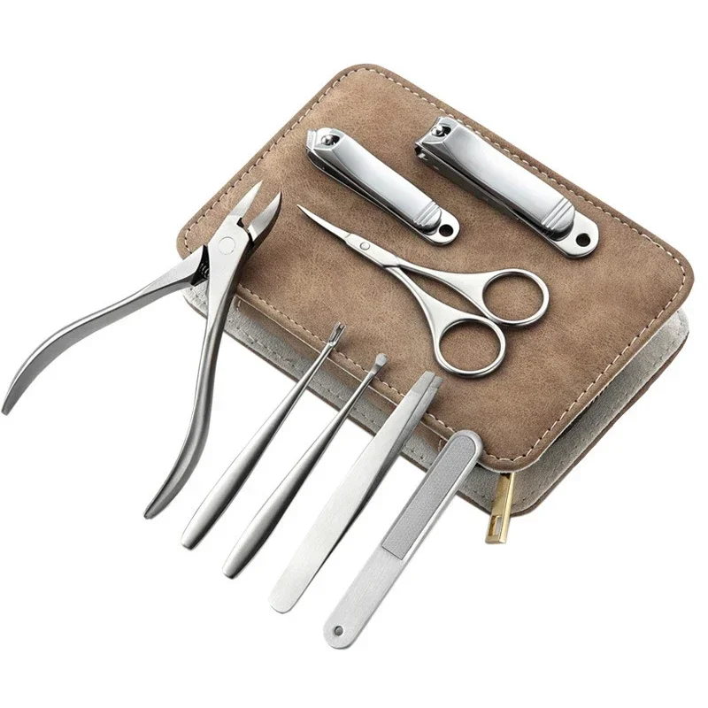 8/12pcs Professional Manicure  - Mens Grooming Travel Kit 评论和价格